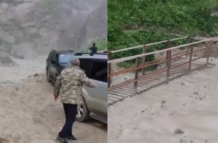 На село Лаза в Гусарском районе сошел мощный сель: дорога заблокирована