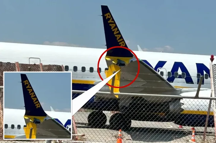 Инцидент в греческом аэропорту: Boeing 737 компании Ryanair лишился части крыла