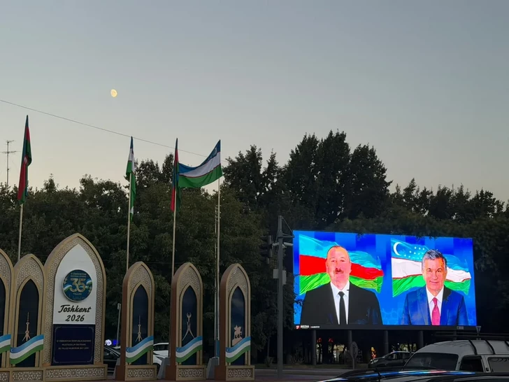 Media.az - Новости Азербайджана - Улицы Ташкента украсили баннерами в честь визита Ильхама Алиева