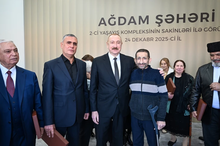 Media.az - Новости Азербайджана - Президент поучаствовал в открытии 2го жилого комплекса в Агдаме
