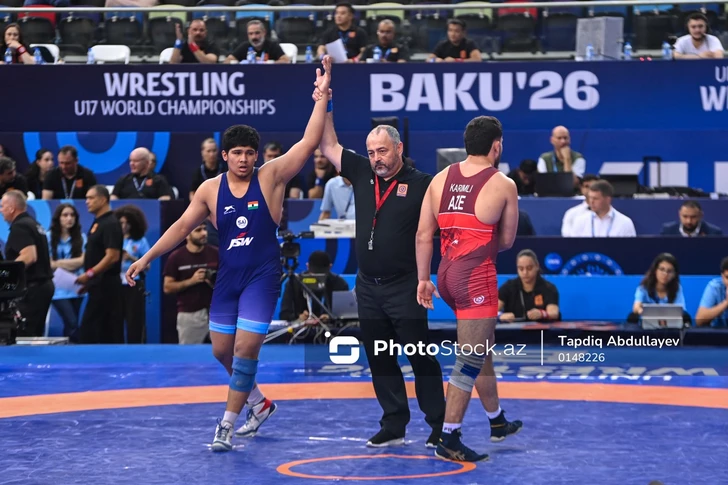 Эльгун Керимли уступил индийскому борцу на старте чемпионата мира U-17 в Баку