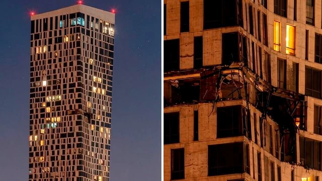 Media.az - Новости Азербайджана - В столице России беспилотник попал в жилое здание