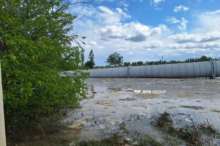 Media.az - Новости Азербайджана - В Шамкире произошел прорыв водопровода: затоплена территория станции