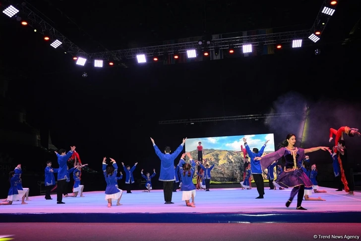 В Баку прошла церемония открытия Кубка мира по акробатической гимнастике - ФОТО