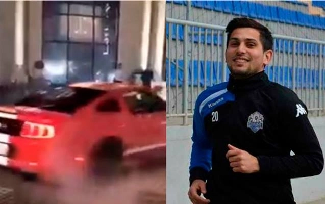 Азербайджанский футболист устроил дрифт на своем автомобиле – ВИДЕО