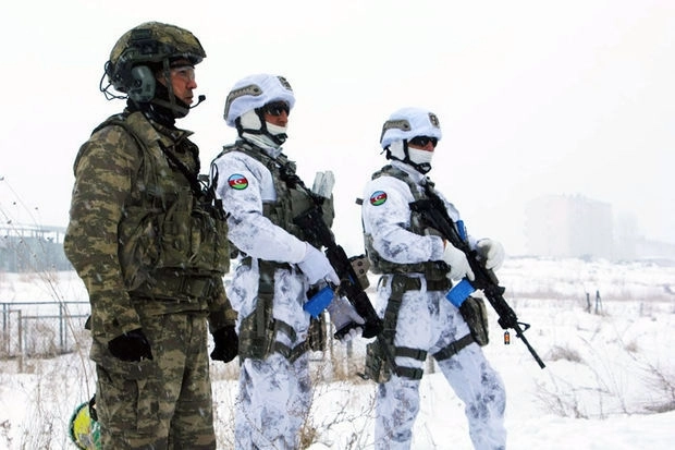 Азербайджанские военные на международных зимних учениях – ВИДЕО