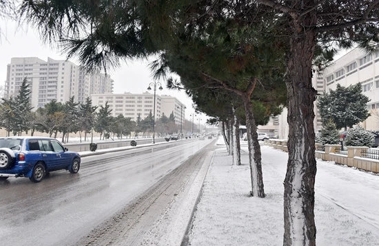 Снег в Баку. Госструктуры отчитались о своей работе