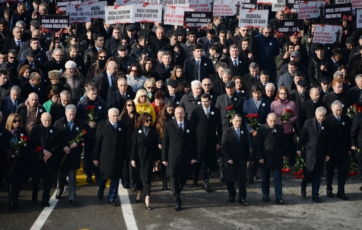 В Баку с участием президента проходит всенародное шествие в память о Ходжалы - ВИДЕО+ОБНОВЛЕНО