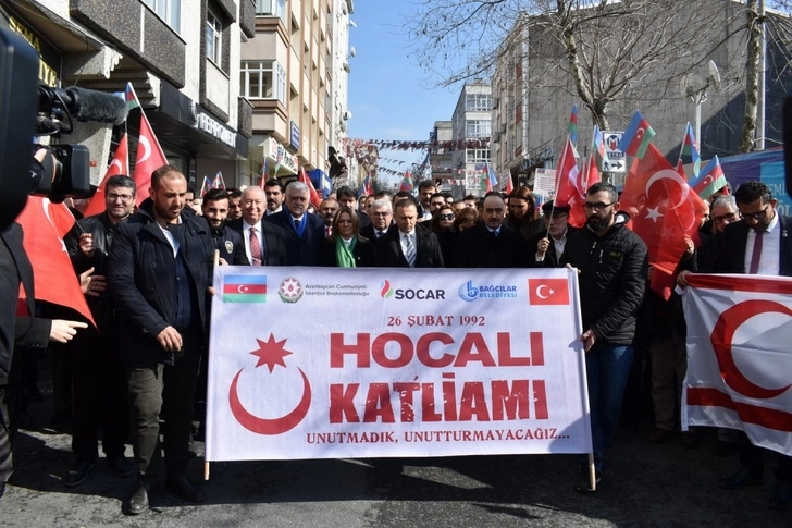 В Стамбуле прошло многолюдное шествие в связи годовщиной Ходжалинского геноцида – ФОТО