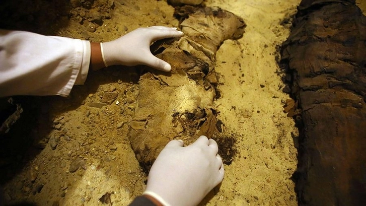 В Египте обнаружили саркофаг с мумиями возрастом 4 тысячи лет
