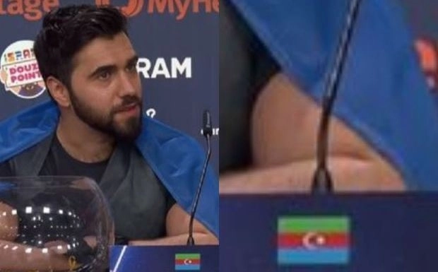 На «Евровидении» флаг Азербайджана прикрепили неправильно - ФОТО