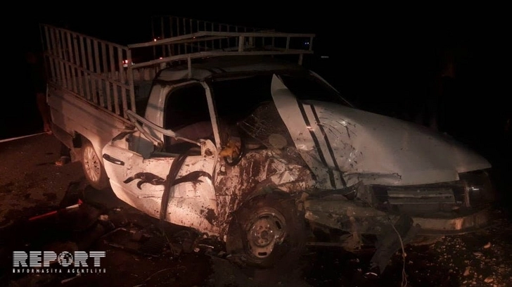 В регионе Азербайджана столкнулись два автомобиля, есть пострадавшие - ФОТО