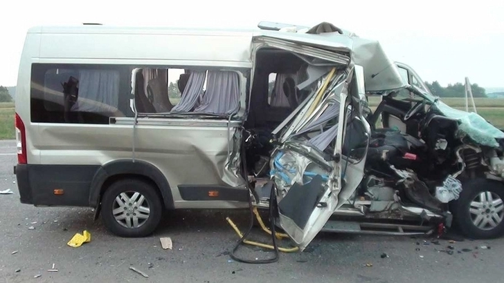 В Гейгеле микроавтобус потерпел аварию, пострадали 8 человек