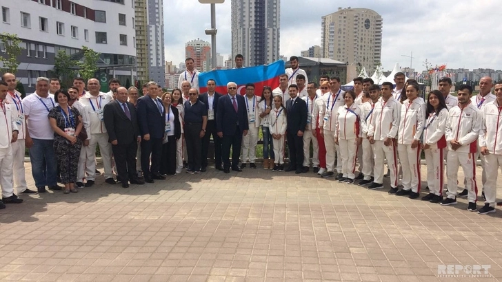 Лейла Алиева встретилась с азербайджанской делегацией на II Европейских играх в Минске - ФОТО