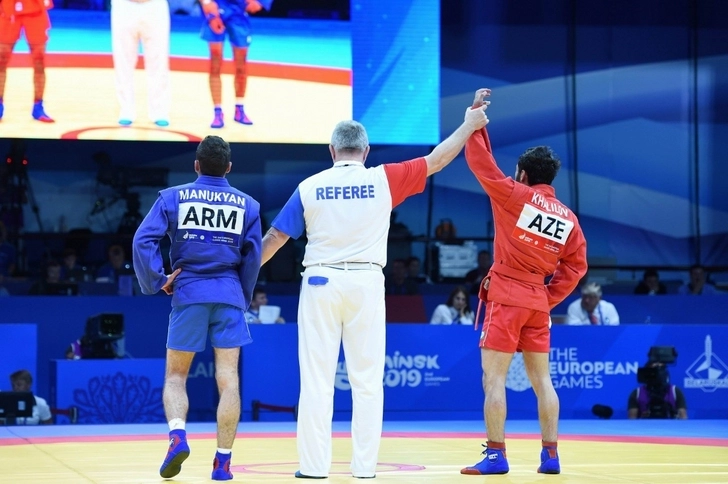 Победивший армянина азербайджанский самбист завоевал бронзу - ФОТО