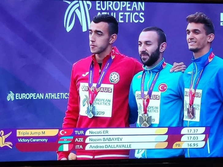 Азербайджанский атлет завоевал серебро Чемпионата Европы в Швеции