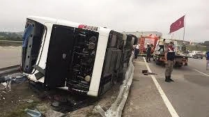 В Турции перевернулся автобус с азербайджанскими туристами, есть раненые