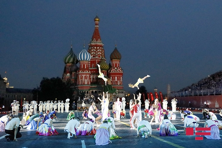Азербайджанский военный оркестр выступил на Международном фестивале «Золотая площадь» в Москве - ФОТО