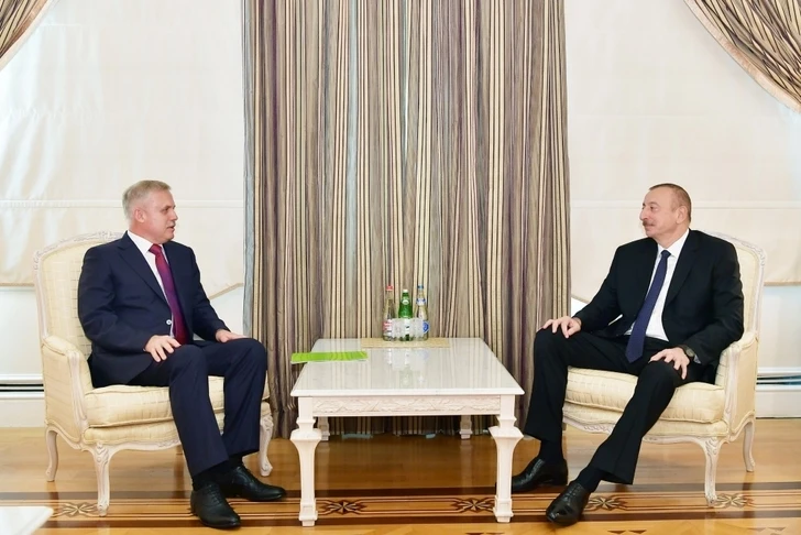 Президент Ильхам Алиев принял делегацию во главе с государственным секретарем Совета безопасности Беларуси