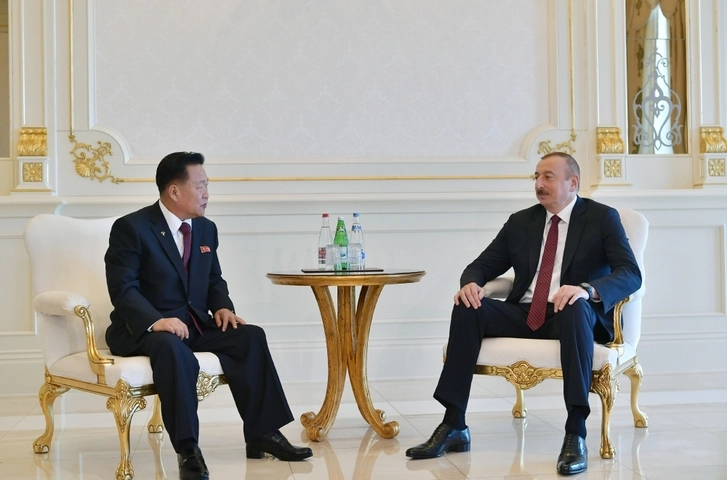 Президент Ильхам Алиев принял председателя Президиума Верховного Народного Собрания КНДР