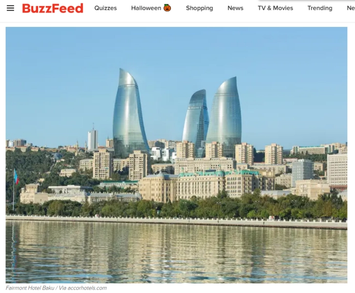 Глобальная медиа-платформа «BuzzFeed» пригласила всех совершить 7-дневное путешествие в Азербайджан