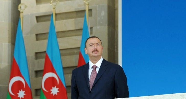 Президент Азербайджана Ильхам Алиев прибыл в Габалинский район - ФОТО