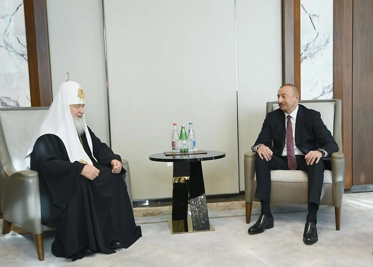 Ильхам Алиев встретился с Патриархом Московским и всея Руси Кириллом – ФОТО