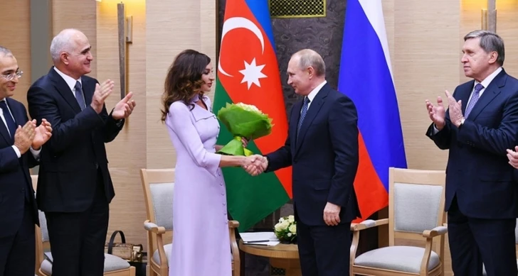 Ведущие российские телеканалы подготовили сюжеты о встрече Мехрибан Алиевой и Владимира Путина - ВИДЕО