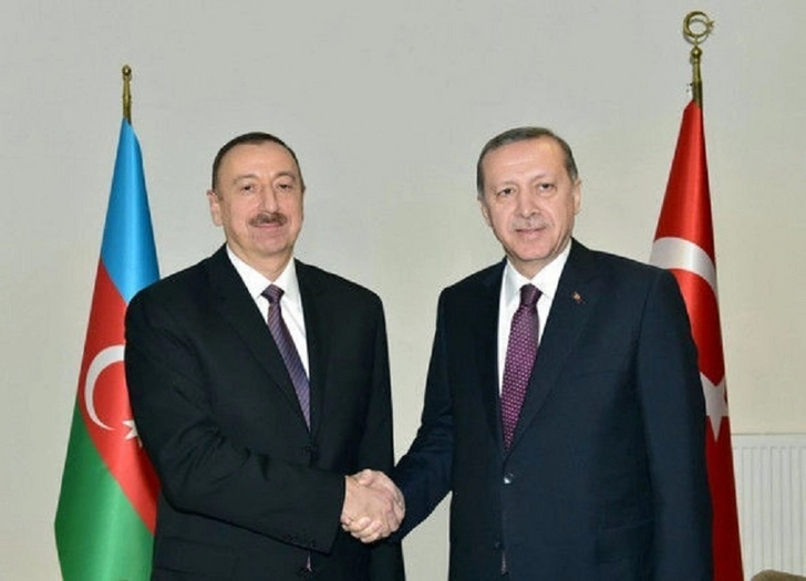 Ильхам Алиев и Реджеп Тайип Эрдоган на церемонии присоединения TANAP к Европе