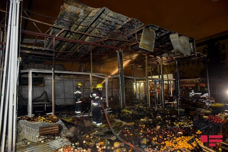 Пожар на рынке в Насиминском районе потушен - ОБНОВЛЕНО - ФОТО/ВИДЕО