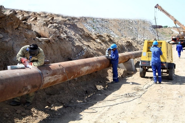 В поселке Масазыр восстановлен поврежденный газопровод