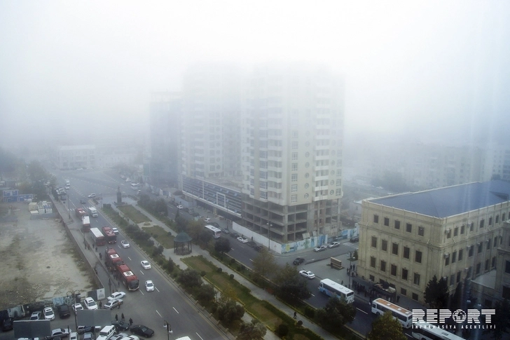 На территории Азербайджана наблюдается пыльный туман