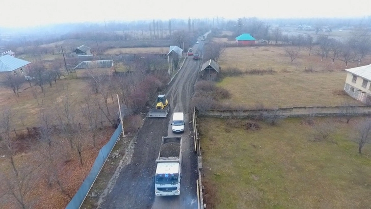 В Габале началась реконструкция автомобильной дороги - ФОТО