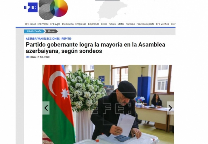 Испанское издание написало о выборах в Азербайджане