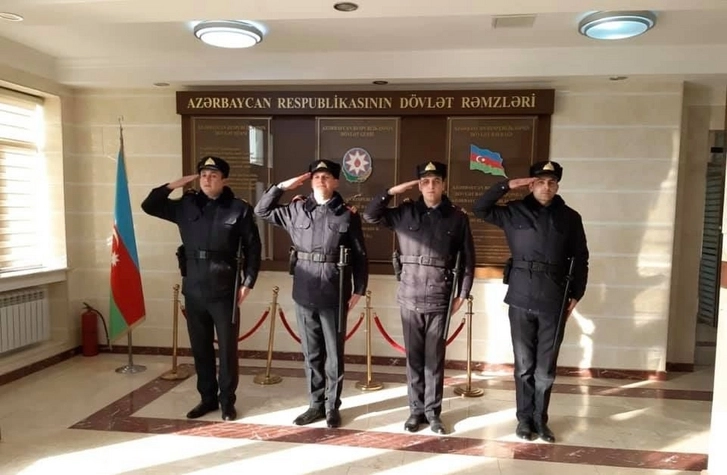 Полиция города Баку присоединилась к акции Əsgərə salam - ФОТО