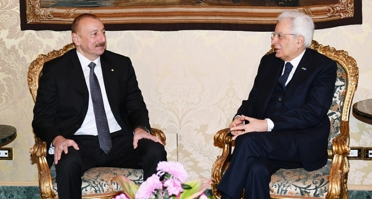 В Риме состоялась встреча президентов Азербайджана и Италии один на один - ФОТО