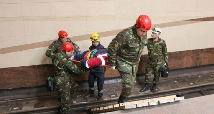 МЧС провело специальные тактические учения в бакинском метро - ФОТО/ВИДЕО