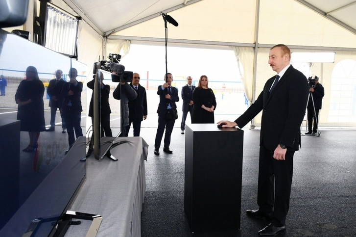 Ильхам Алиев принял участие в открытии магистрального газопровода в Сумгайыте - ФОТО/ОБНОВЛЕНО