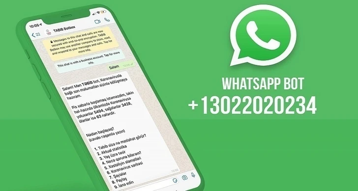 Запущен бот WhatsApp для информирования азербайджанцев о COVID-19 - ФОТО