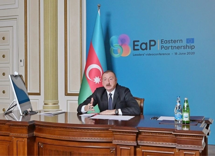Ильхам Алиев принял участие в саммите стран «Восточного партнерства» в формате видеоконференции – ФОТО