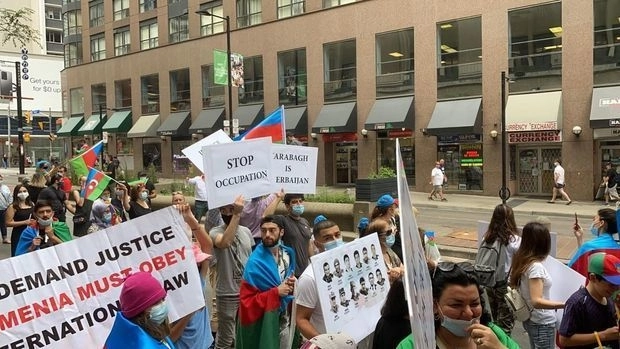В Канаде прошло шествие в поддержку Азербайджана - ВИДЕО