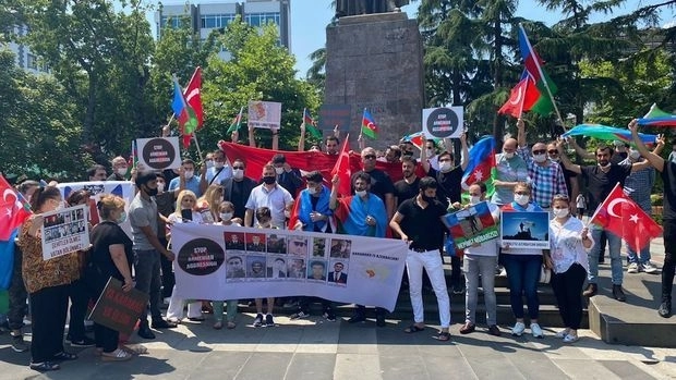 В Трабзоне прошла акция в поддержку Азербайджана - ВИДЕО