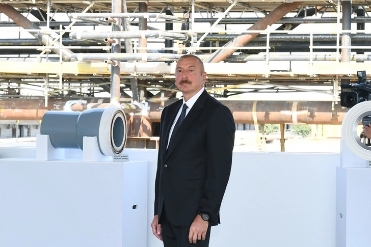 Ильхам Алиев на церемонии закладки фундамента морских операций месторождения «Абшерон» - ФОТО/ОБНОВЛЕНО