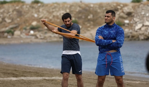Азербайджанские дзюдоисты проводят тренировки на открытом воздухе - ФОТО