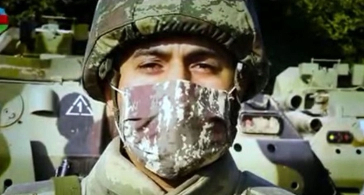 Азербайджанский воин обратился к народу с призывом носить медмаски - ВИДЕО