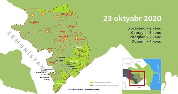 Обновлена интерактивная карта территорий, освобожденных азербайджанской армией – ВИДЕО