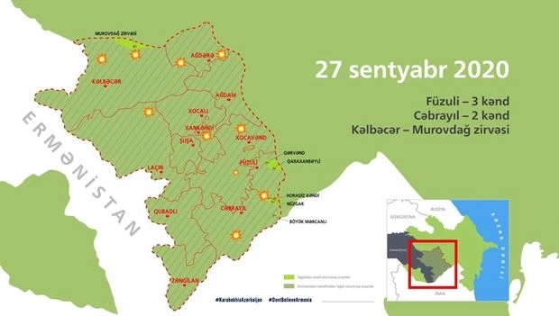 Обновлена интерактивная карта освобожденных от вражеской оккупации территорий Азербайджана - ВИДЕО