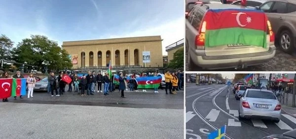 В Швеции состоялся автопробег в поддержку Азербайджана