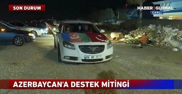В Анкаре организован автопробег в поддержку Азербайджана - ВИДЕО