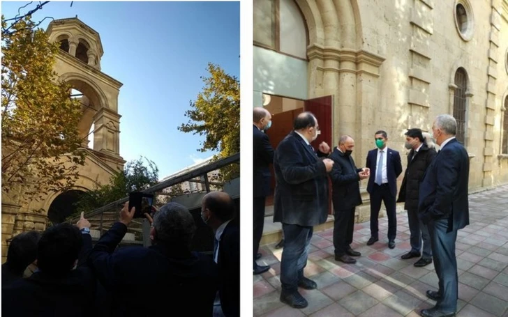 Французские депутаты побывали в армянской церкви в Баку – ФОТО